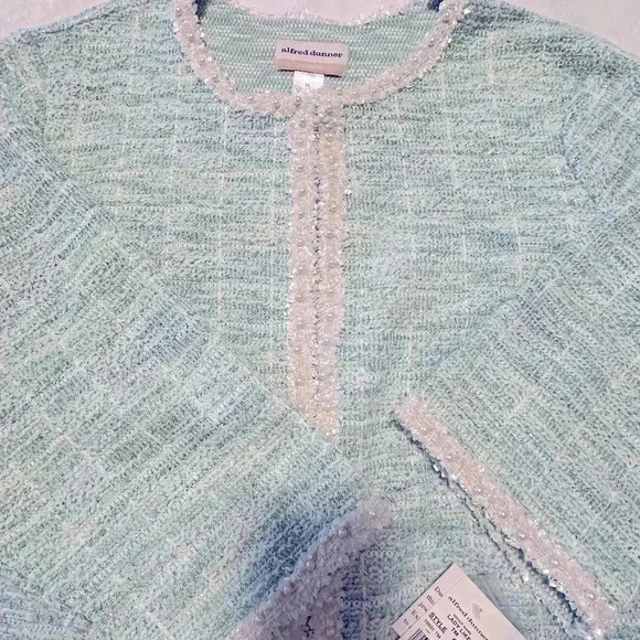 NWT Alfred Dunner Women’s Plus Size Lady Like Knit Boucle Cotton Jacket Size XL - Picture 10 of 14